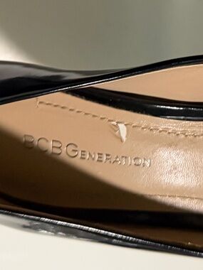 BCBGeneration Black Patent Leather Pointed Pumps